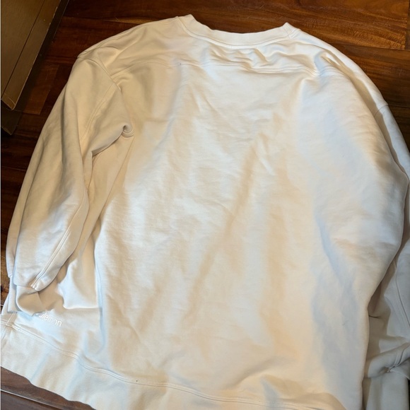 Lululemon White Oversized Crewneck Sweatshirt Athleisure Pullover (1080) - Picture 4 of 8